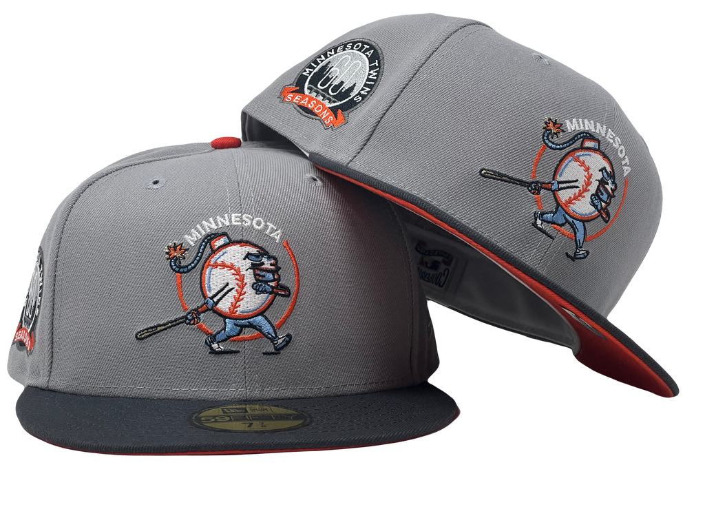 Minnesota Twins 60th Anniversary Orange Brim 59Fifty New Era Fitted Hat