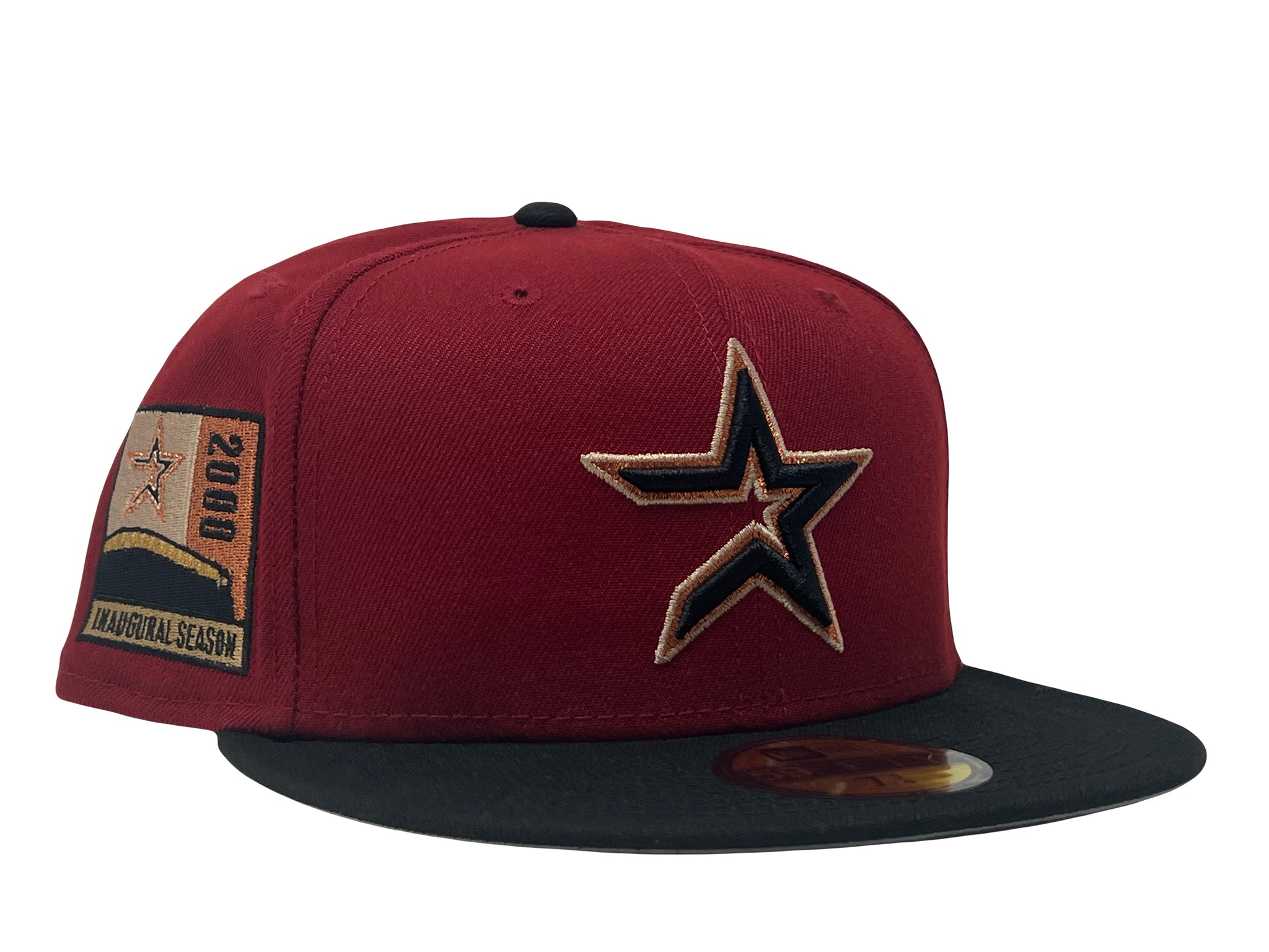 HOUSTON ASTRO 2005 WORLD SERIES BRICK RED PINK BRIM NEW ERA FITTED HAT