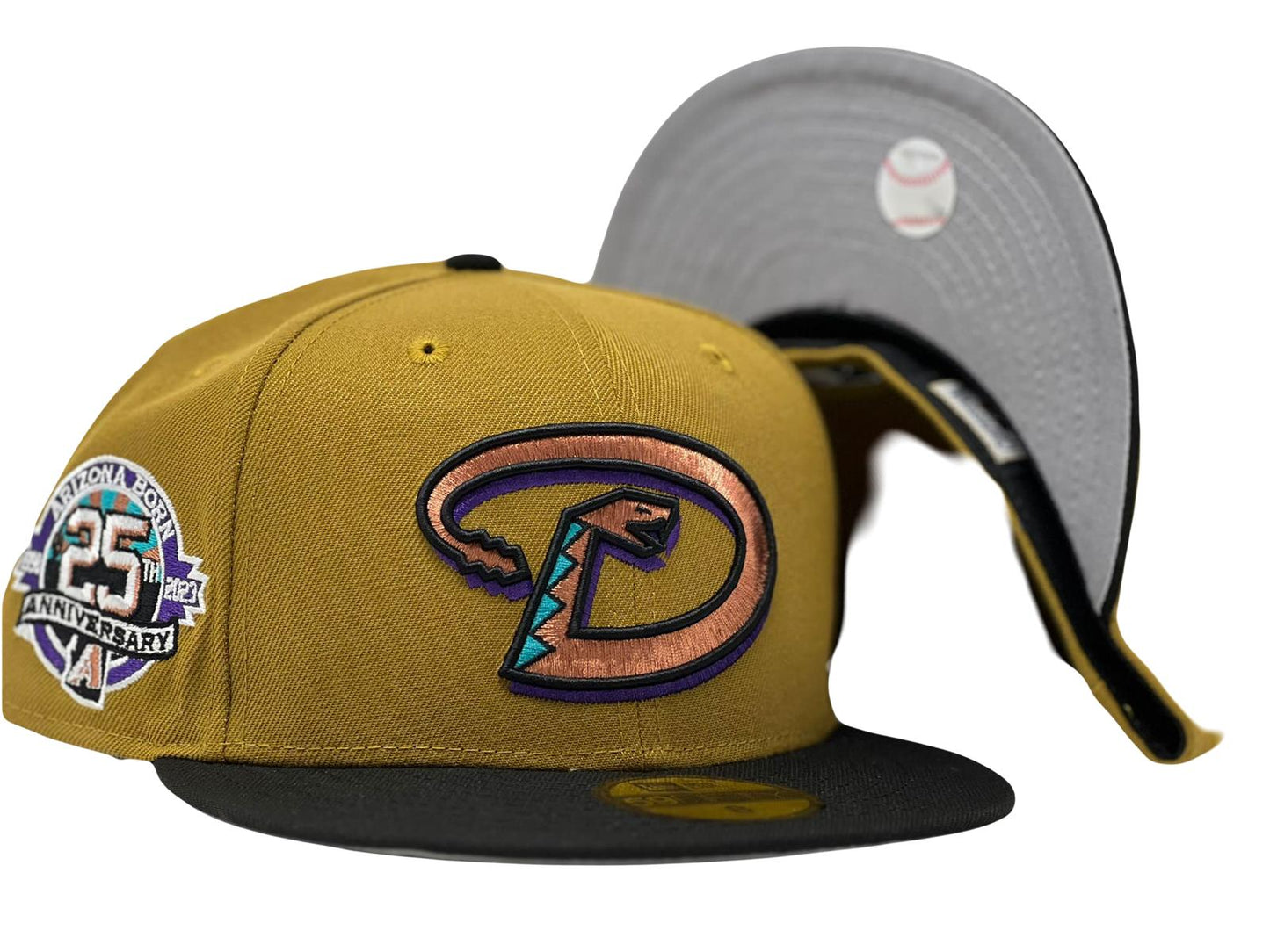 Arizona Diamondbacks 25TH Anniversary Gray Brim New Era Fitted Hat