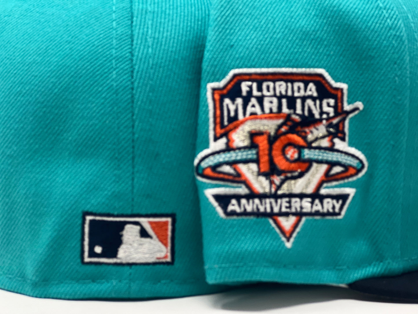 Florida Marlins 10th Anniversary Gray Brim New Era Fitted Hat
