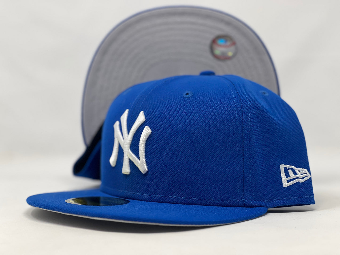 New York Yankees Light Royal Gray Brim New Era Fitted Hat