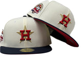 HOUSTON ASTROS 45TH ANNIVERSARY RED BRIM NEW ERA FITTED HAT