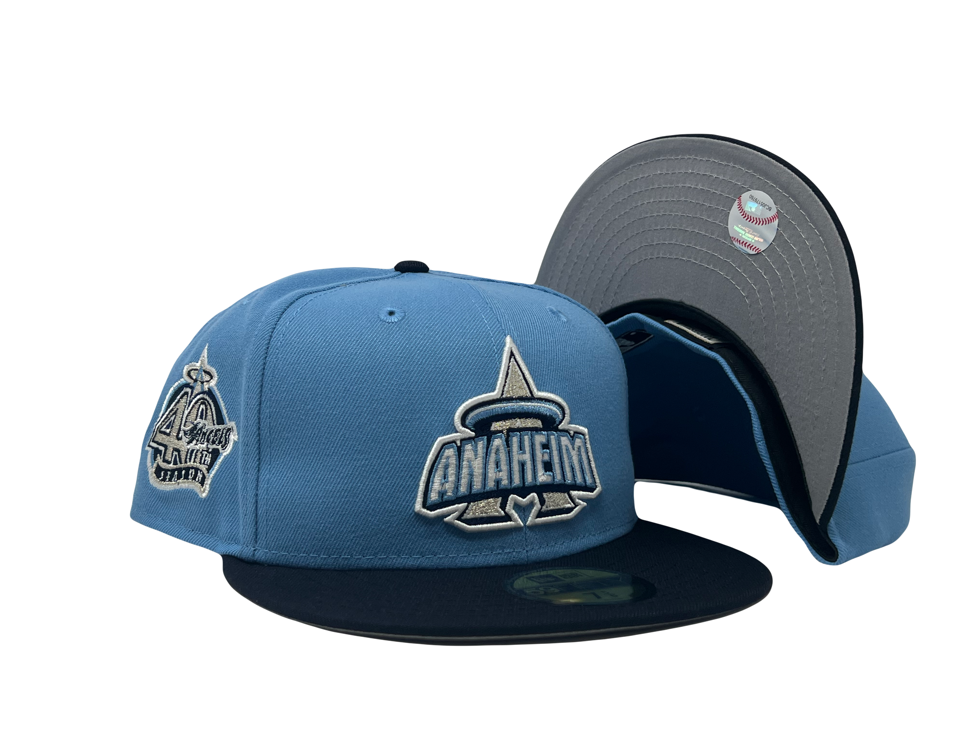 Los Angeles Angels 40th Anniversary Gray Brim New Era Fitted Hat