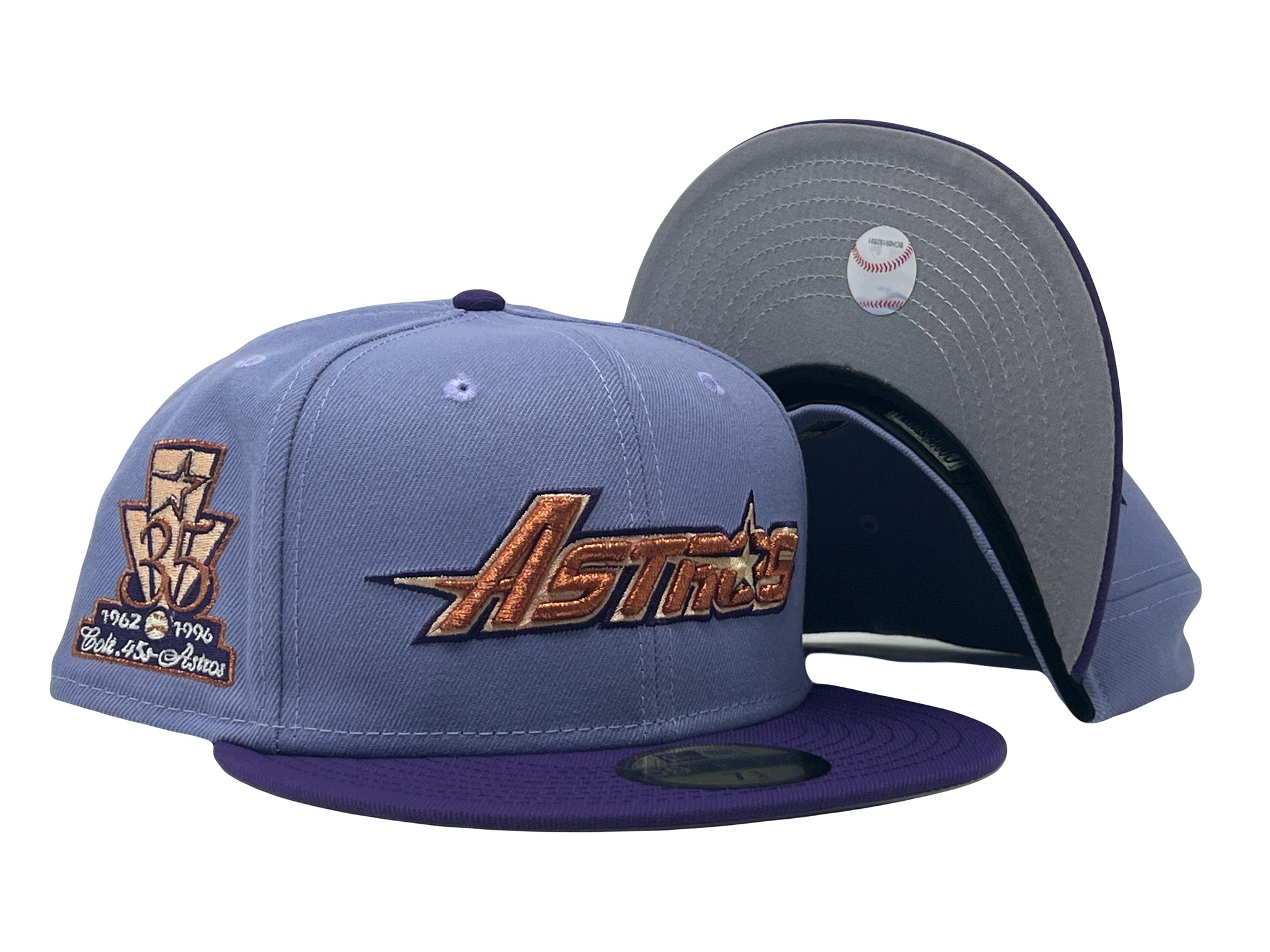 Men's Houston Astros New Era Purple Lavender Undervisor 59FIFTY Fitted Hat