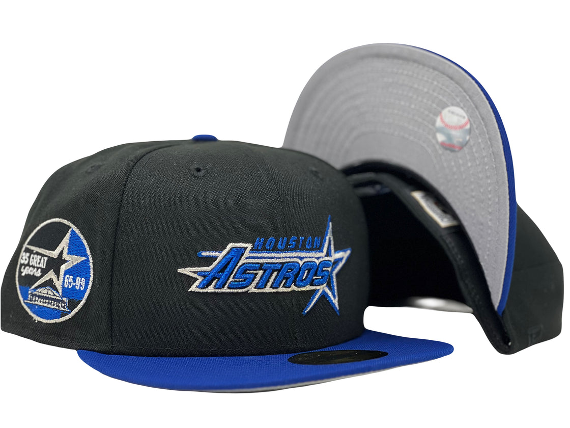 HOUSTON ASTROS 35TH ANNIVERSARY BLACK/ ROYAL NEW ERA FITTED HAT