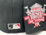 CINCINNATI REDS 150TH ANNIVERSARY RED BRIM NEW ERA FITTED HAT