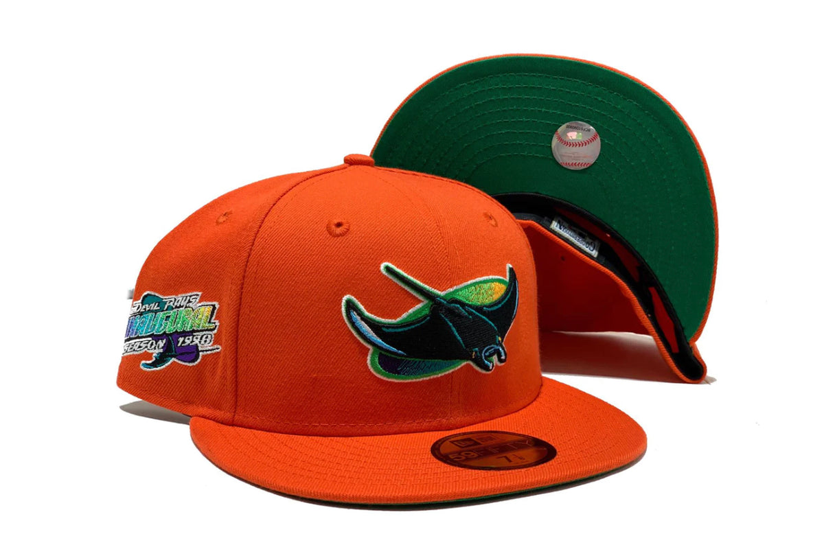 Products Tampa Bay Devil Rays 1998 Inaugural Season Orange Green Brim ...