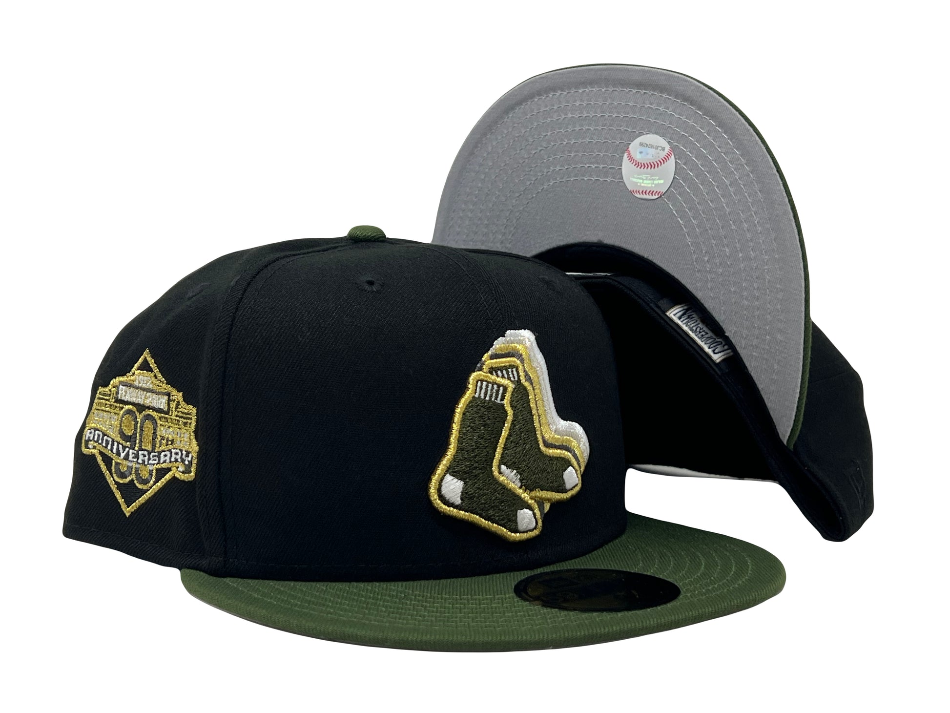 Boston Red Sox 90th Anniversay "Shadow Logo"  59fifty New Era Fitted Hat