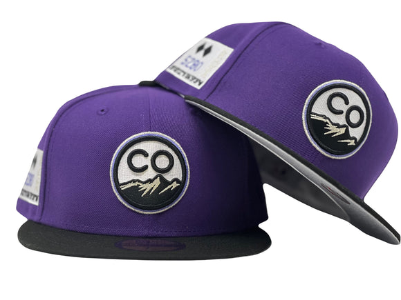 New Era 7 1/2 Colorado Rockies 25th Anniversary Purple Lilac UV Hat Fitted
