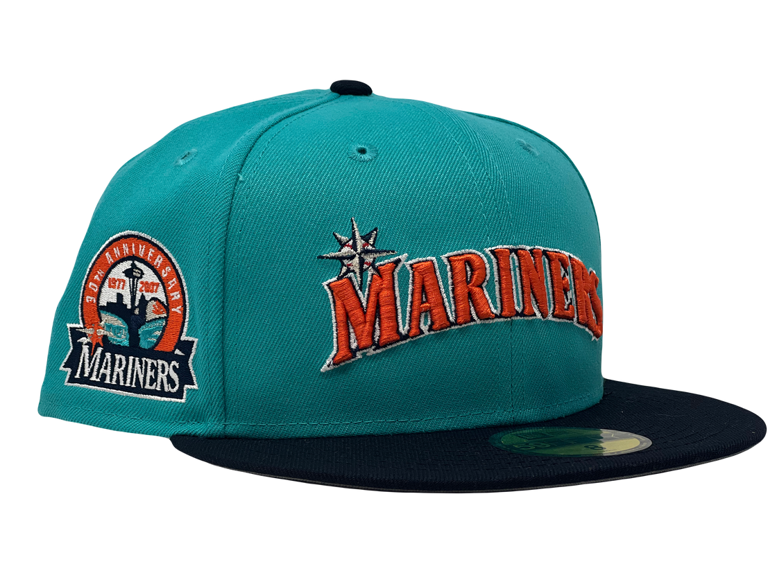 SEATTLE MARINERS 30TH ANNIVERSARY GRAY BRIM NEW ERA FITTED HAT