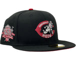 CINCINNATI REDS 150TH ANNIVERSARY RED BRIM NEW ERA FITTED HAT