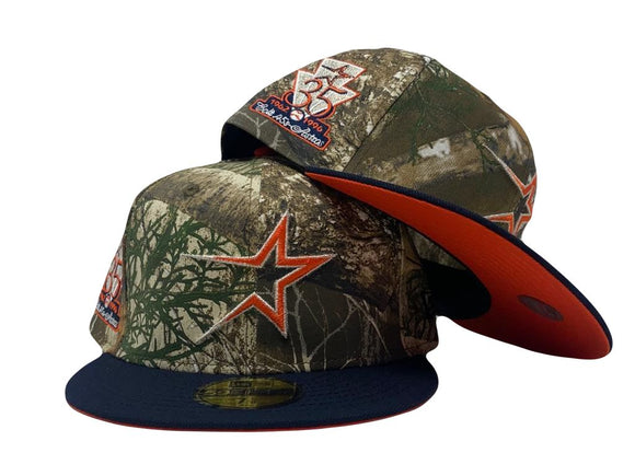 Houston Astros 35th Anni. Real Tree Pack Orange New Era Fitted Hat
