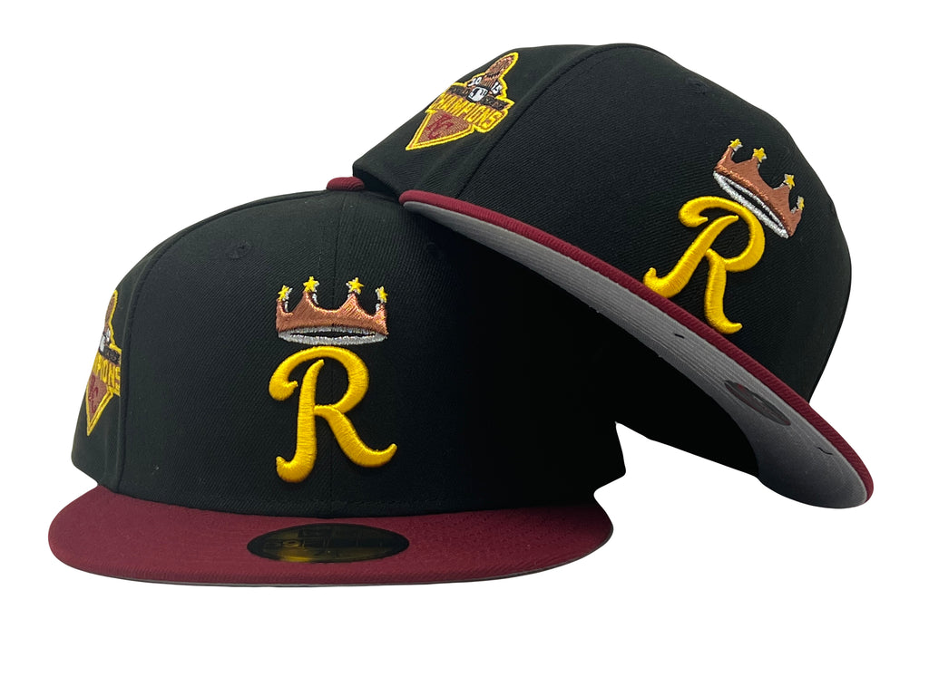 Kansas City Royals 2015 World Series Champions Black Burgundy New Era Fitted Hat