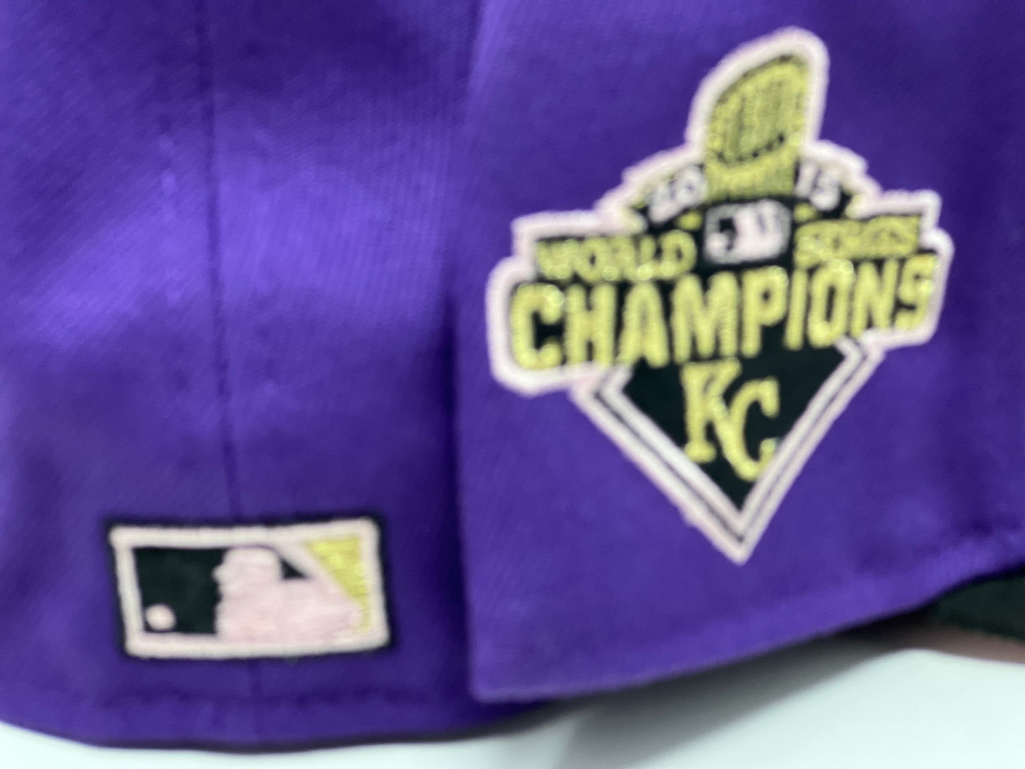 Kansas City Royals 2015 World Series Champions Pink Brim New Era Fitted Hat