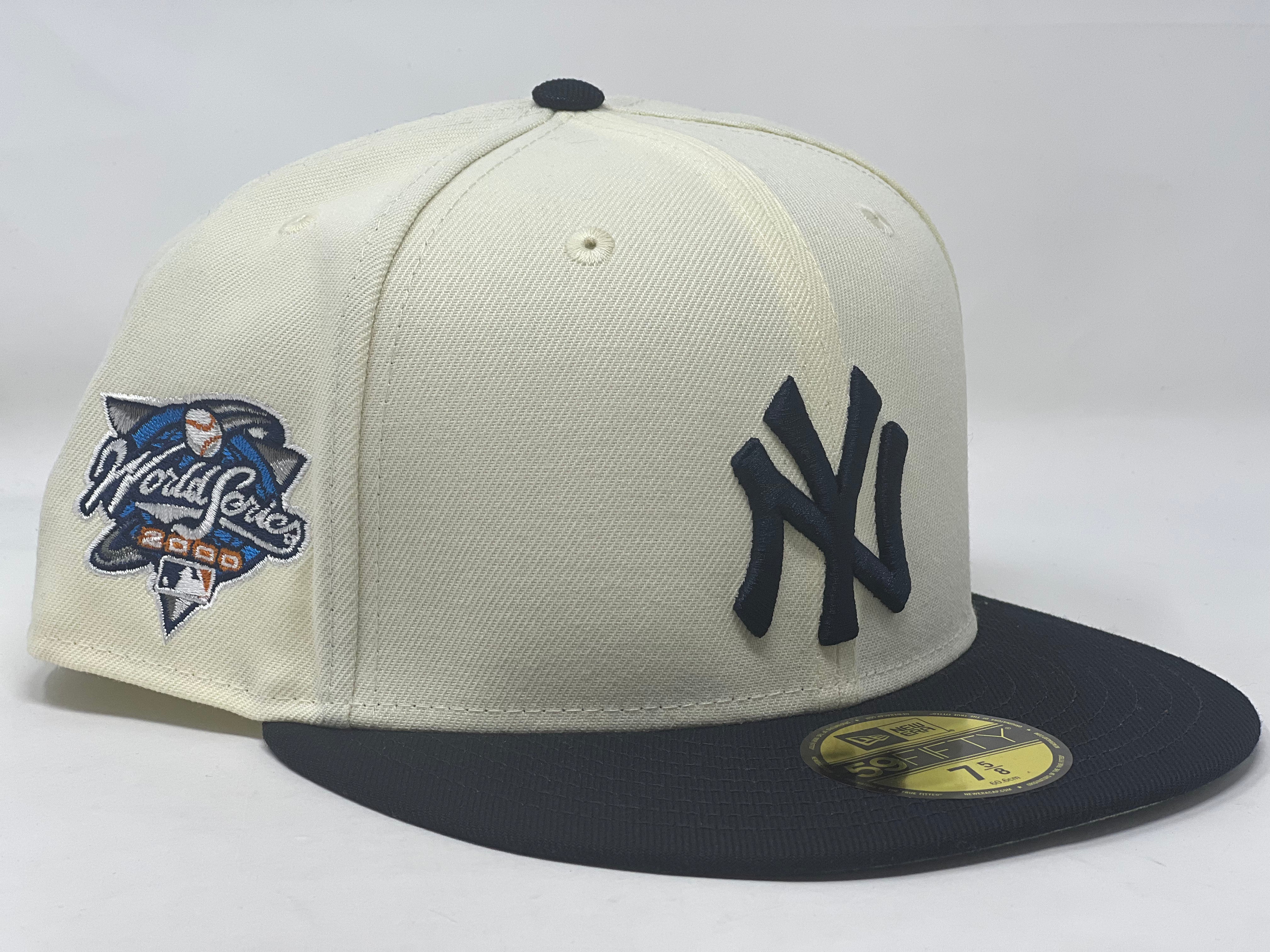 NEW YORK YANKEES 2000 WORLD SERIES GRAY BRIM NEW ERA FITTED HAT