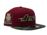 Brick Red Woodland Houston Astros Custom New Era Fitted Hat
