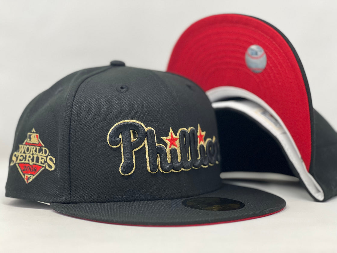 Philadelphia Phillies 2008 World Series Red Brim New Era Fitted Hat