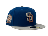 SAN DIEGO PADRES 25TH ANNIVERSARY CHAIN-LINK LOGO NEW ERA FITTED HAT