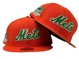 NEW YORK METS SHEA STADIUM GREEN BRIM NEW ERA FITTED HAT