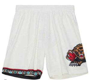 Vancouver Grizzlies 1998 Mitchell and Ness Cream Swingman HWC Basketball Shorts