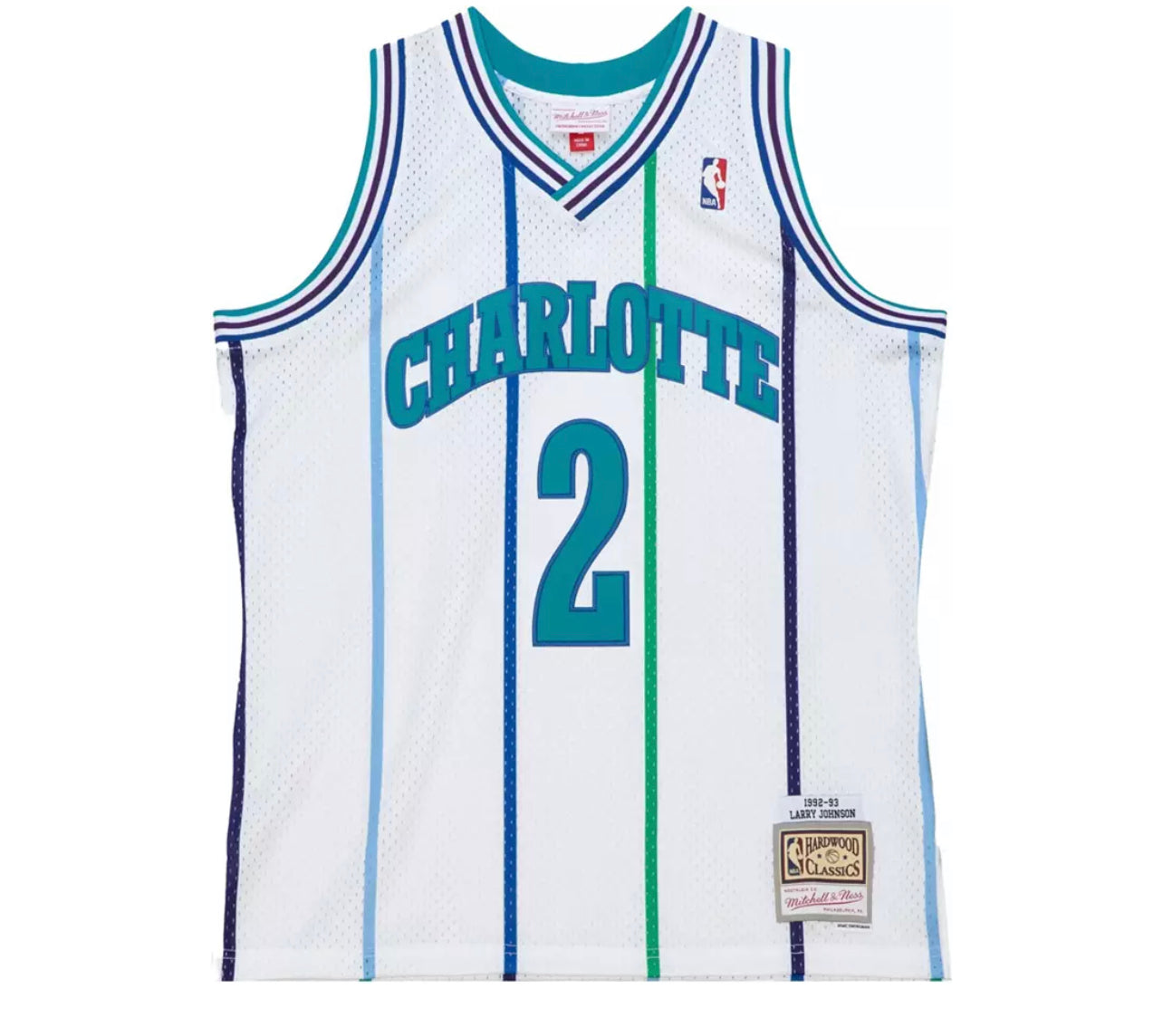 Charlotte Hornets Larry Johnson 1992-93 Jersey Mitchell and Ness Swingman Jersey