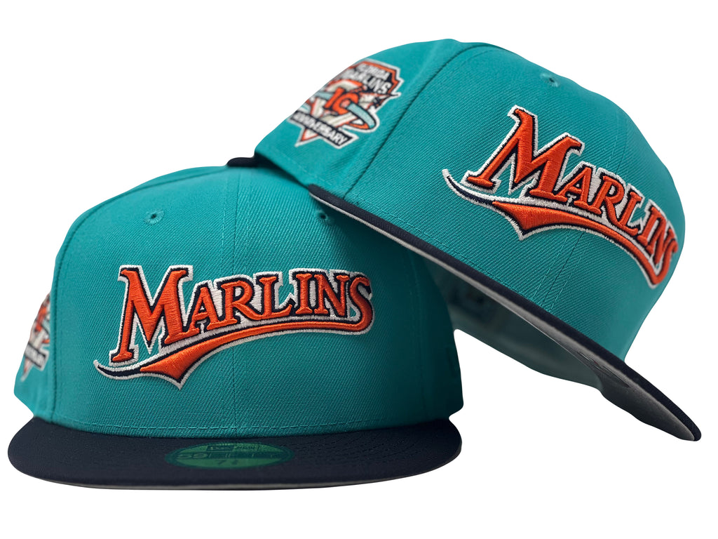 Florida Marlins 10th Anniversary Gray Brim New Era Fitted Hat