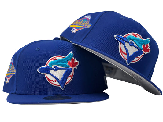 Toronto Blue Jays 1993 World Series Gray Brim Fitted Hat-Royal