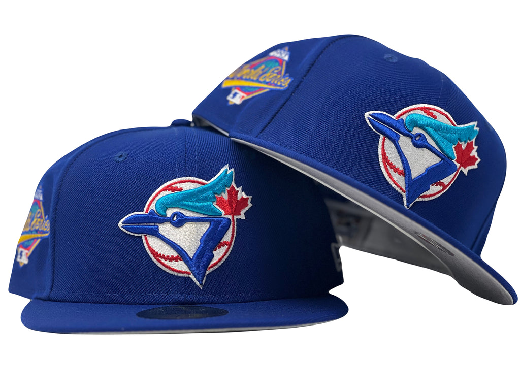 TORONTO BLUE JAYS 1993 WORLD SERIES GRAY BRIM NEW ERA FITTED HAT