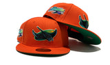 Products Tampa Bay Devil Rays 1998 Inaugural Season Orange Green Brim New Era Fitted Hat