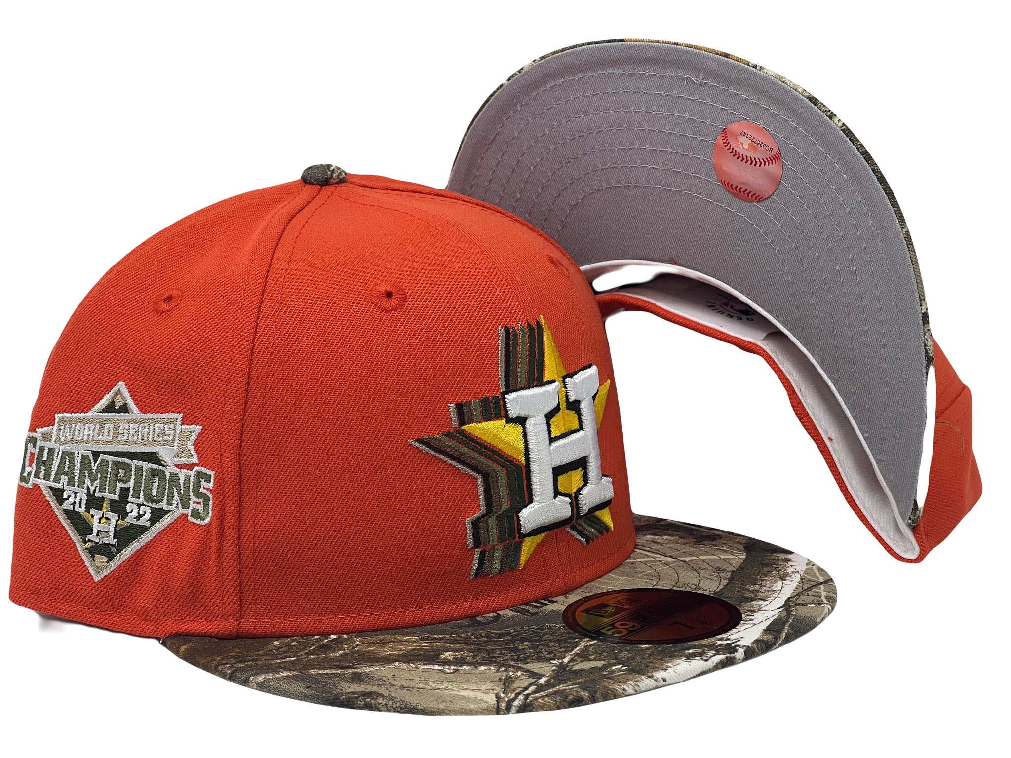 Houston Astros 2022 World Series Champions Orange/ Real Tree Visor New Era  Fitted Hat – Sports World 165