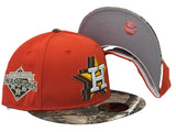 HOUSTON ASTROS 2022 WORLD SERIES CHAMPIONS ORANGE/ REAL TREE VISOR  NEW ERA FITTED HAT