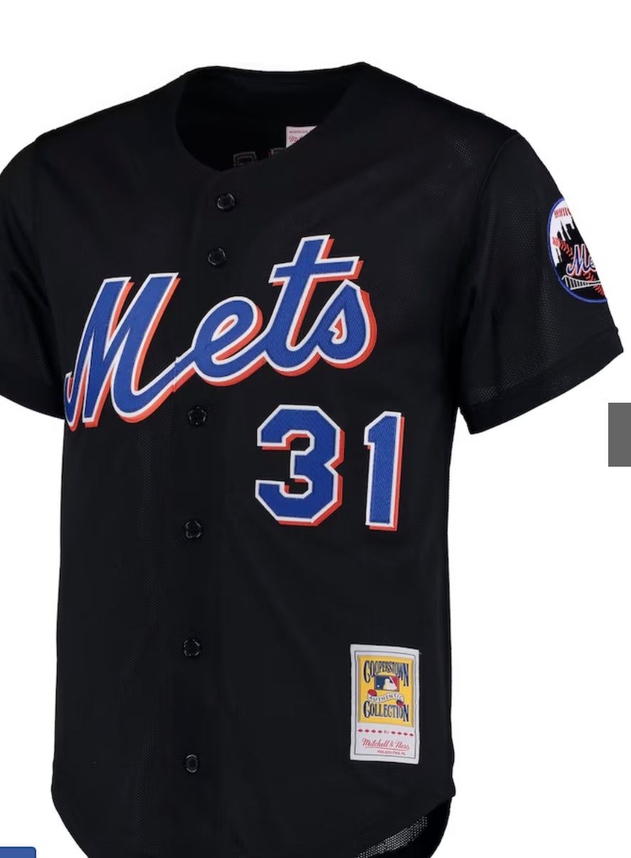 New York Mets Mike Piazza 2000 Button Front Mitchell and Ness Jersey