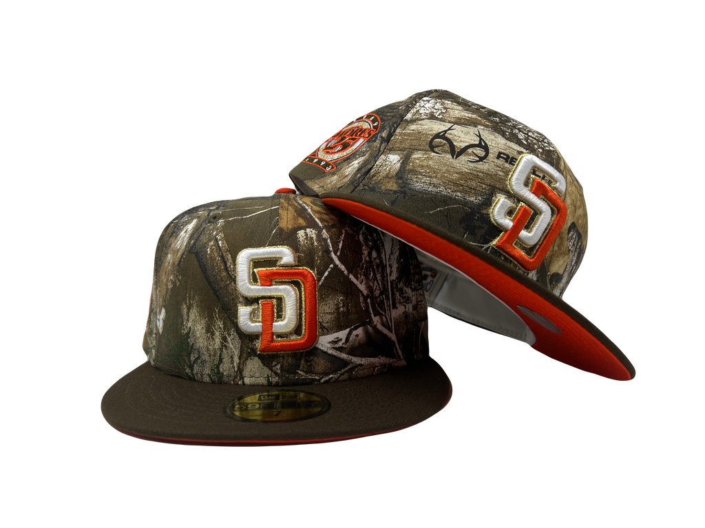San Diego Padres 25th Anniversary Real-Tree Pack Orange Brim New Era Fitted Hat