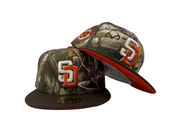 San Diego Padres 25th Anniversary Real-Tree Pack Orange Brim New Era Fitted Hat