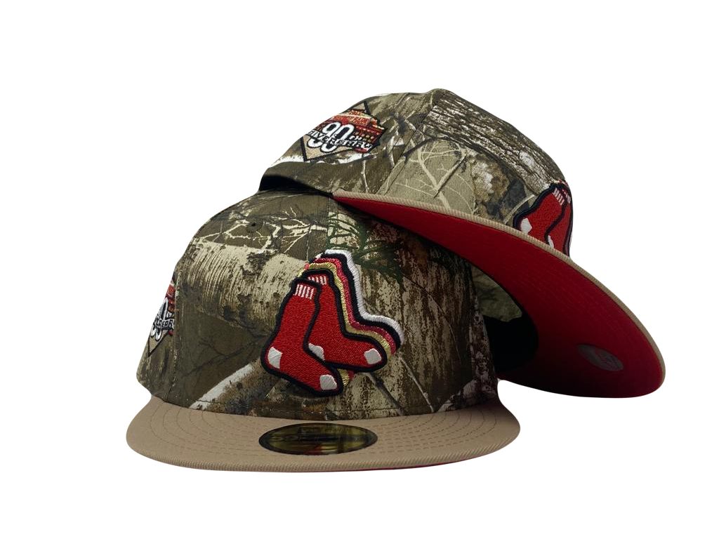 Boston Red Sox 90th Anniversary Real Tree Pack New Era Fitted Hat