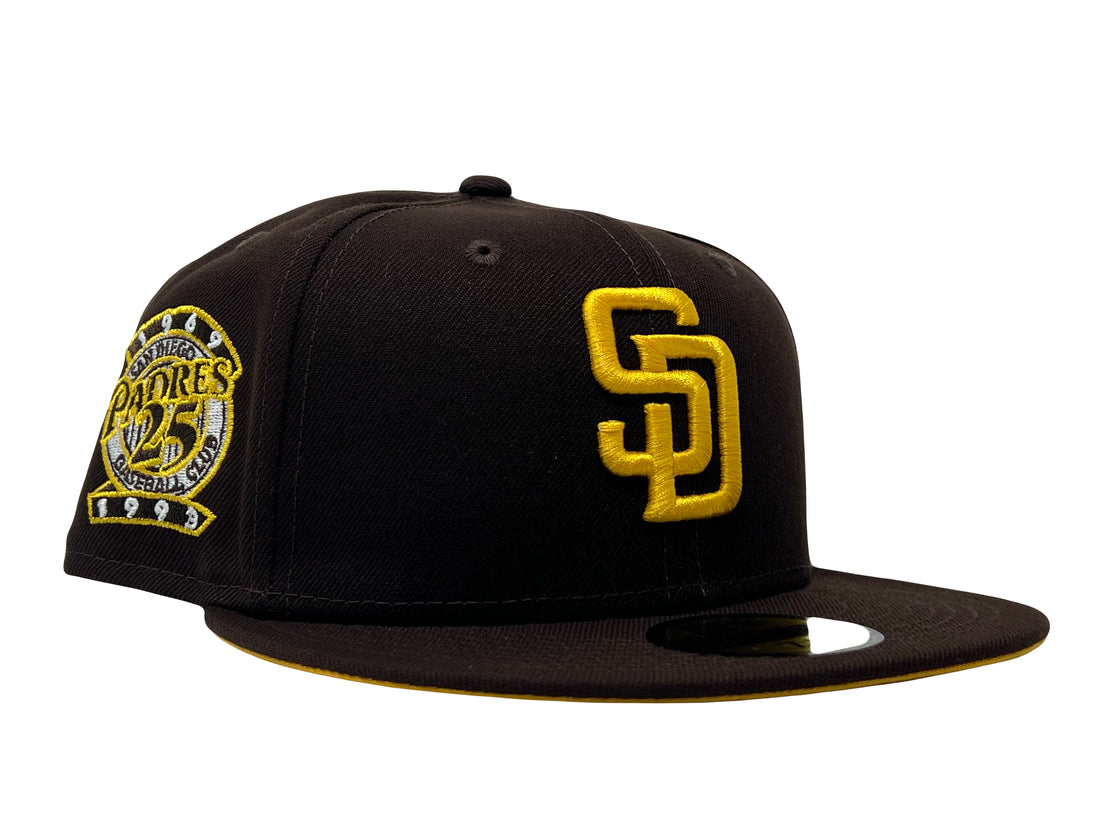 Deep brown San Diego Padres 59fifty Yellow Brim New Era Fitted Hat