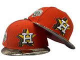 HOUSTON ASTROS 2022 WORLD SERIES CHAMPIONS ORANGE/ REAL TREE VISOR  NEW ERA FITTED HAT