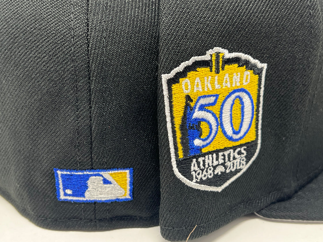 Oakland Athletics 50th Anniversary Gray Brim New Era Fitted Hat