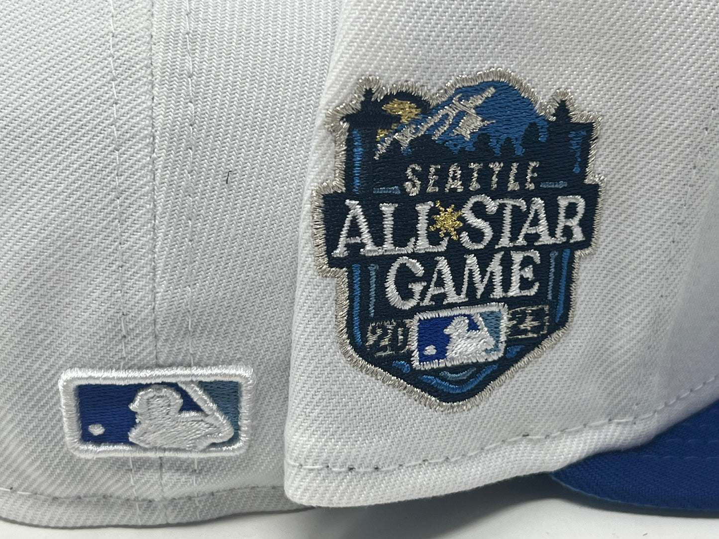 White & Royal Blue Seattle Mariners Faded Logo New Era Fitted Hat