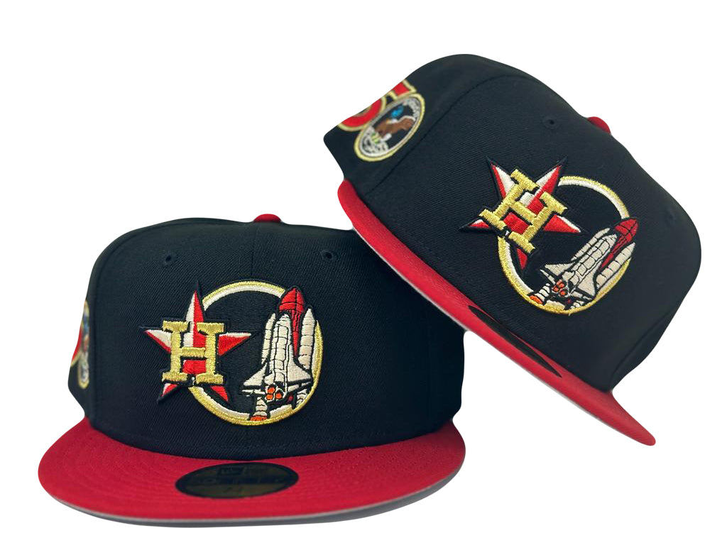 Black Houston Astros Apollo 50th Anniversary Gray New Era Fitted 
