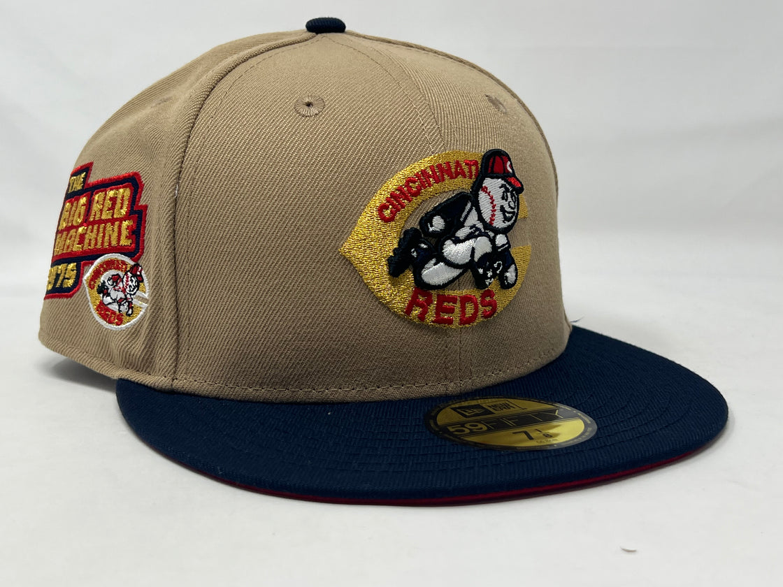 Cincinnati Reds 1975 World Series Red Brim New Era Fitted Hat