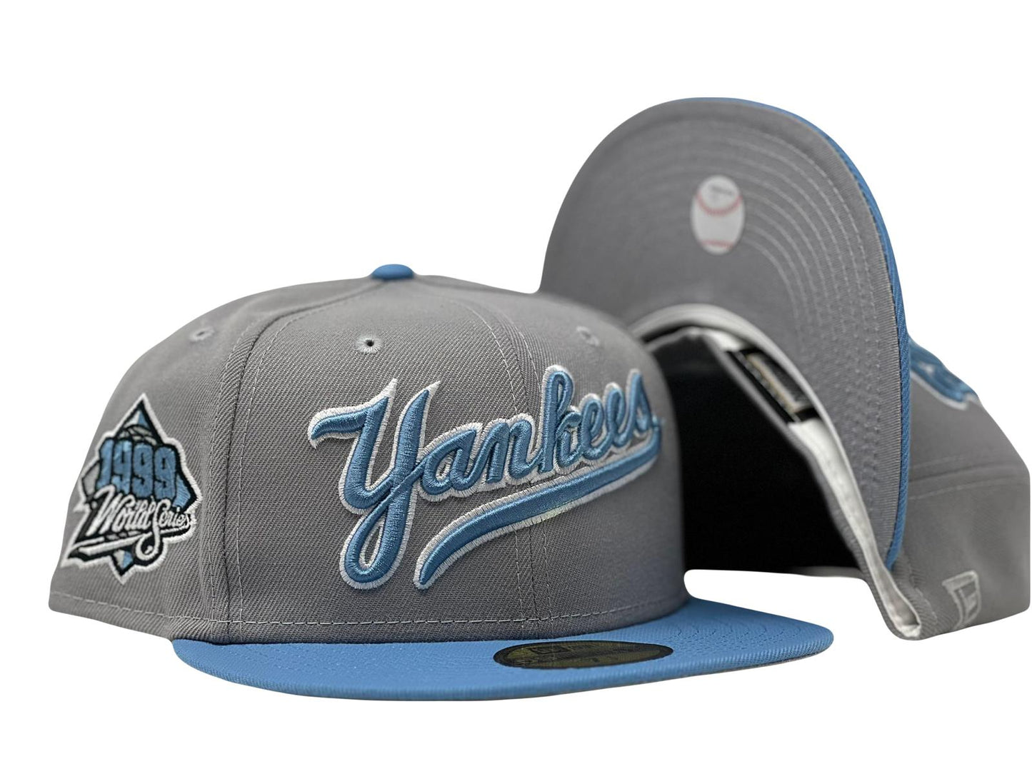 New York Yankees 1999 World Series Gray Brim New Era Fitted Hat