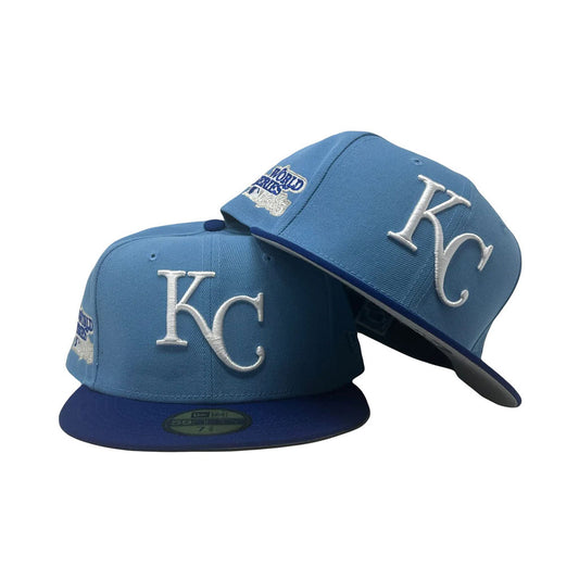 Kansas City Royals 1986 World Series Sky New Era Fitted Hat