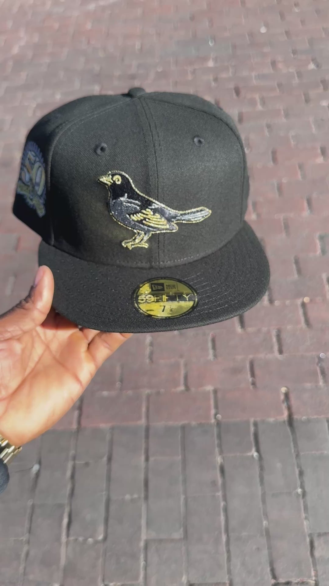 Baltimore Orioles 50th Anniversary Black Fitted Hat