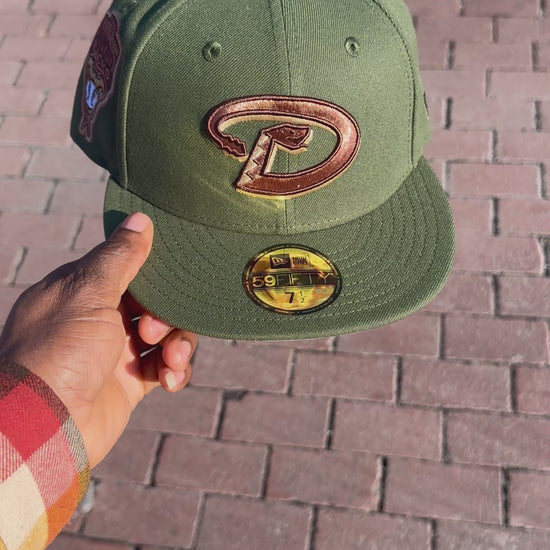 Arizona Diamondbacks 1998 Inaugural Season Fitted Hats Olive Green