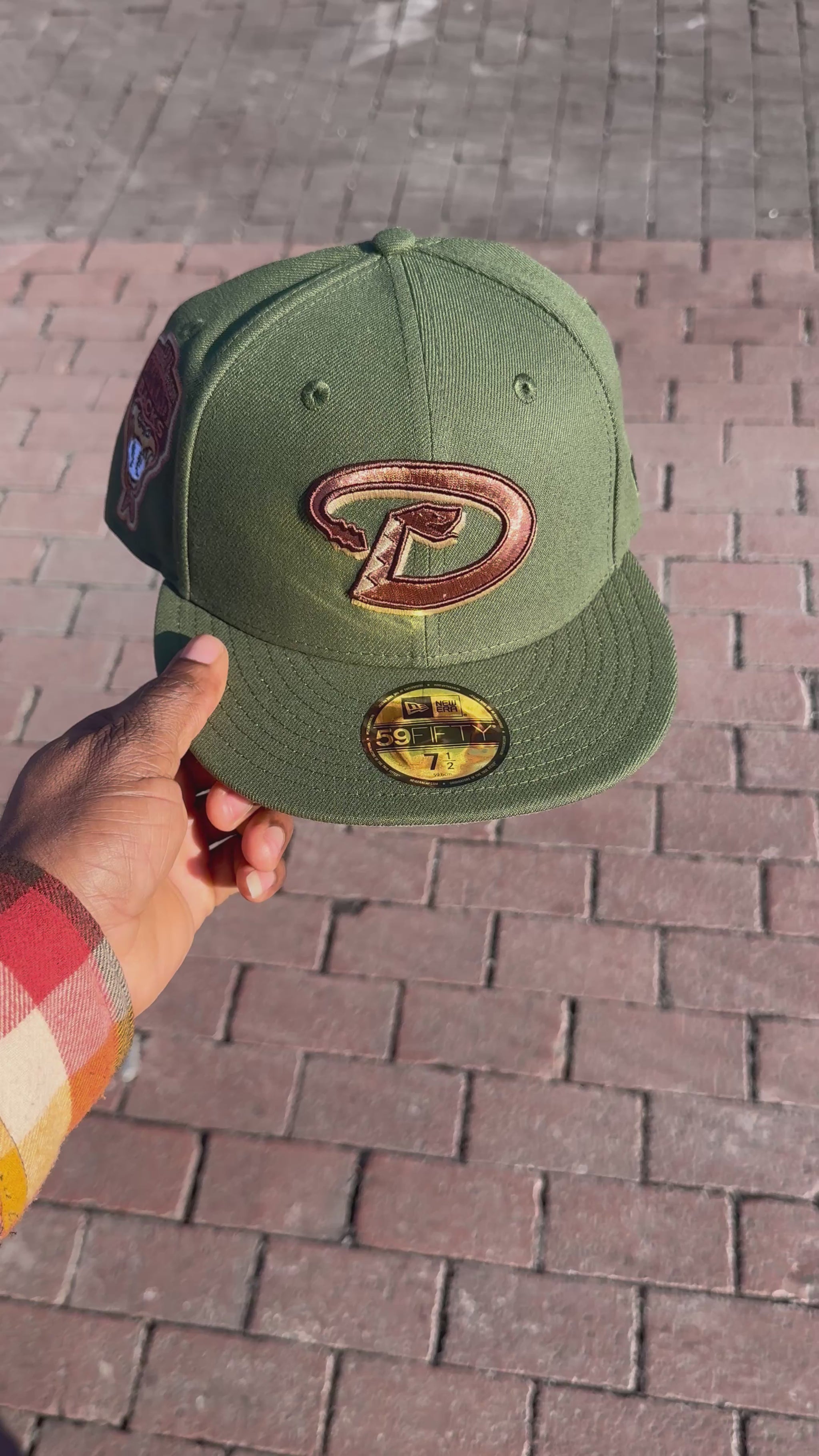 Arizona Diamondbacks 1998 Inaugural Season Fitted Hats Olive Green