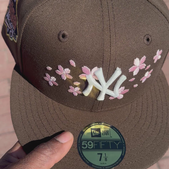 New York Yankees 1999 World Series "Cherry Blossom pack" Fitted Hat-Walnut