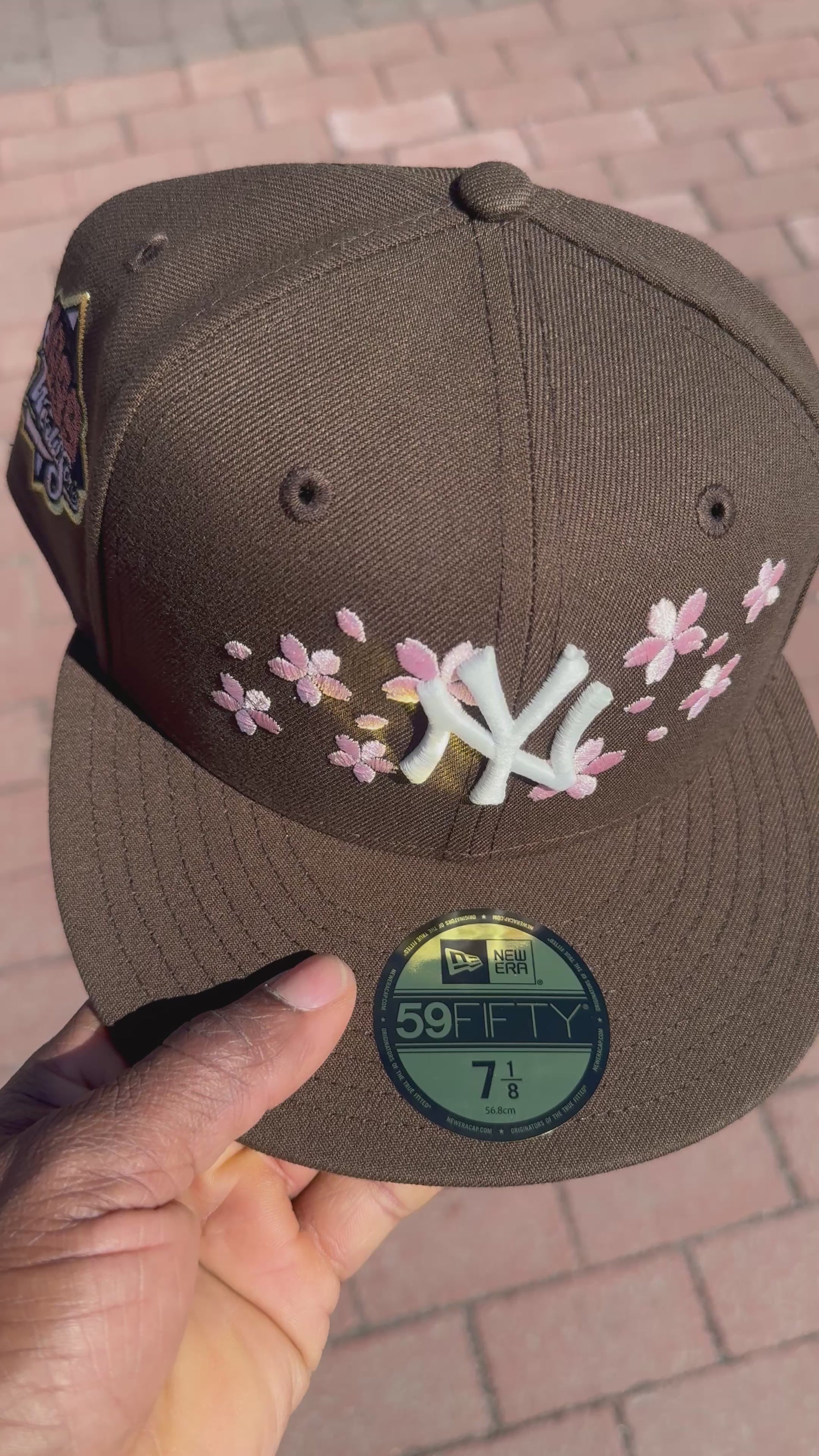 New York Yankees 1999 World Series "Cherry Blossom pack" Fitted Hat-Walnut