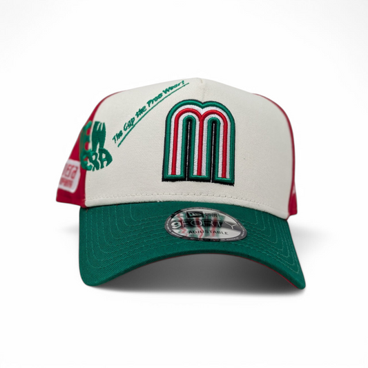 Mexico New Era Flag Color A Frame Adjustable Hats