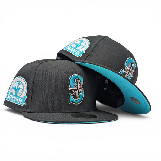 Seattle Mariners 30th Anniversary Teal Brim New Era Fitted Hats